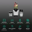 Balzano Nutri 1200 Watt 3 Jars Blender (28000 RPM, Advanced One Touch Operation, Silver)_2