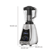 HAVELLS Silencio 500 Watt 4 Jars Mixer Grinder (Digital Display & Touch Control, Black/Silver)_3