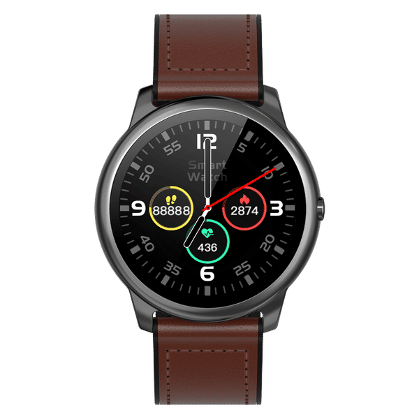 CROSSBEATS Orbit Smartwatch with Bluetooth Calling (33.02mm with IPS Display, IP68 Waterproof, Graphite Black Strap)_1