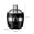 PHILIPS Viva Collection 500 Watt 1 Jar Centrifugal Force Juicer (QuickClean Technology, Ink Black)_3