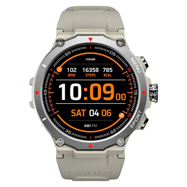 noise NoiseFit Force Smartwatch with Bluetooth Calling (33.52mm IPS Display, IP67 Water Resistant, Misty Grey Strap)_1