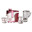 BAJAJ JX 30 500 Watt 3 Jars Juicer Mixer Grinder (18000 RPM, ISI Approved, White/Pink)_1