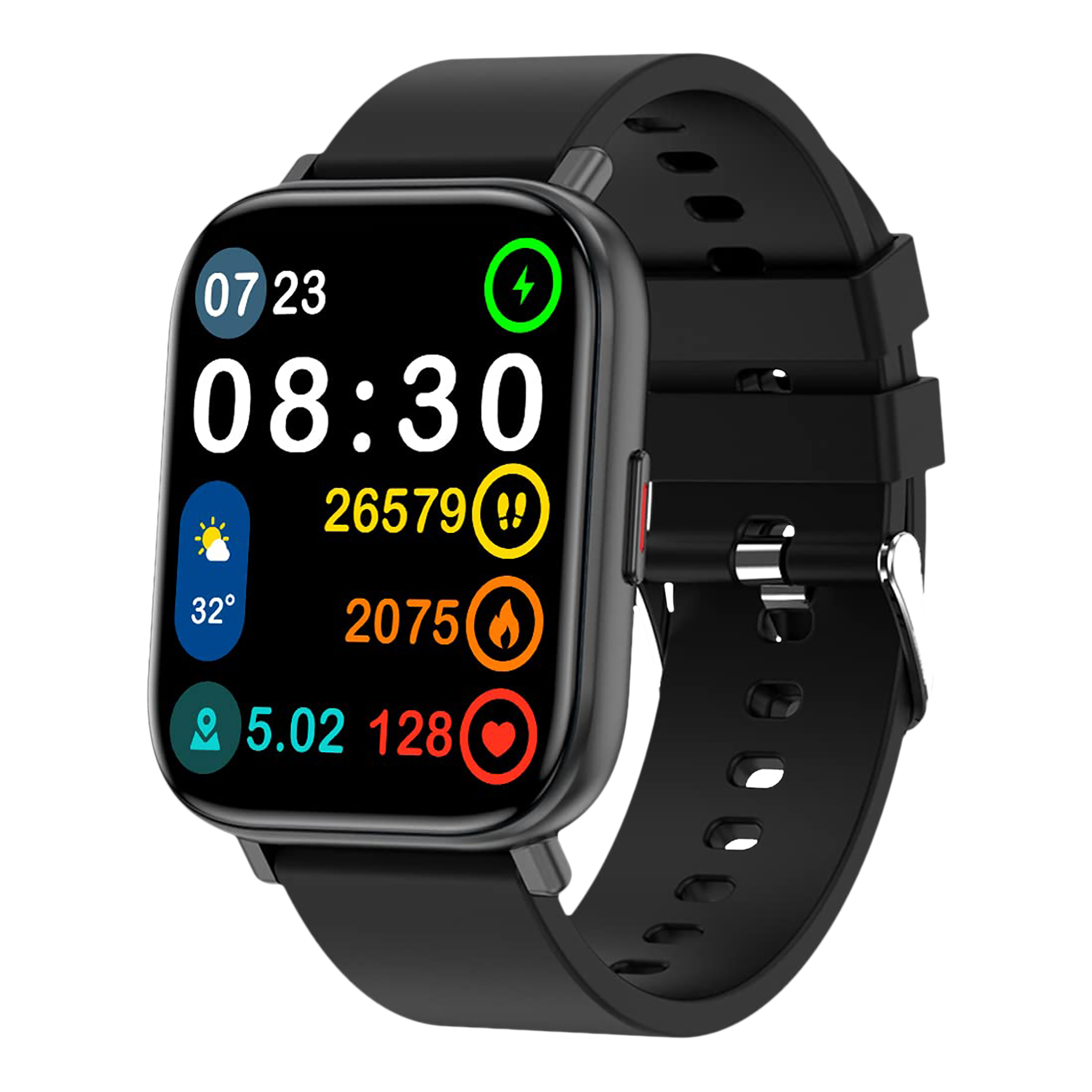 Reflex Smart Watch with Silicone Blue Strap with Ultra UV Display, Health  Suite, & Aluminium Body