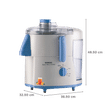 BOROSIL Primus II 500 Watt 2 Jars Juicer Mixer Grinder (19000 RPM, Long-Lasting Copper Motor, Silver)_3