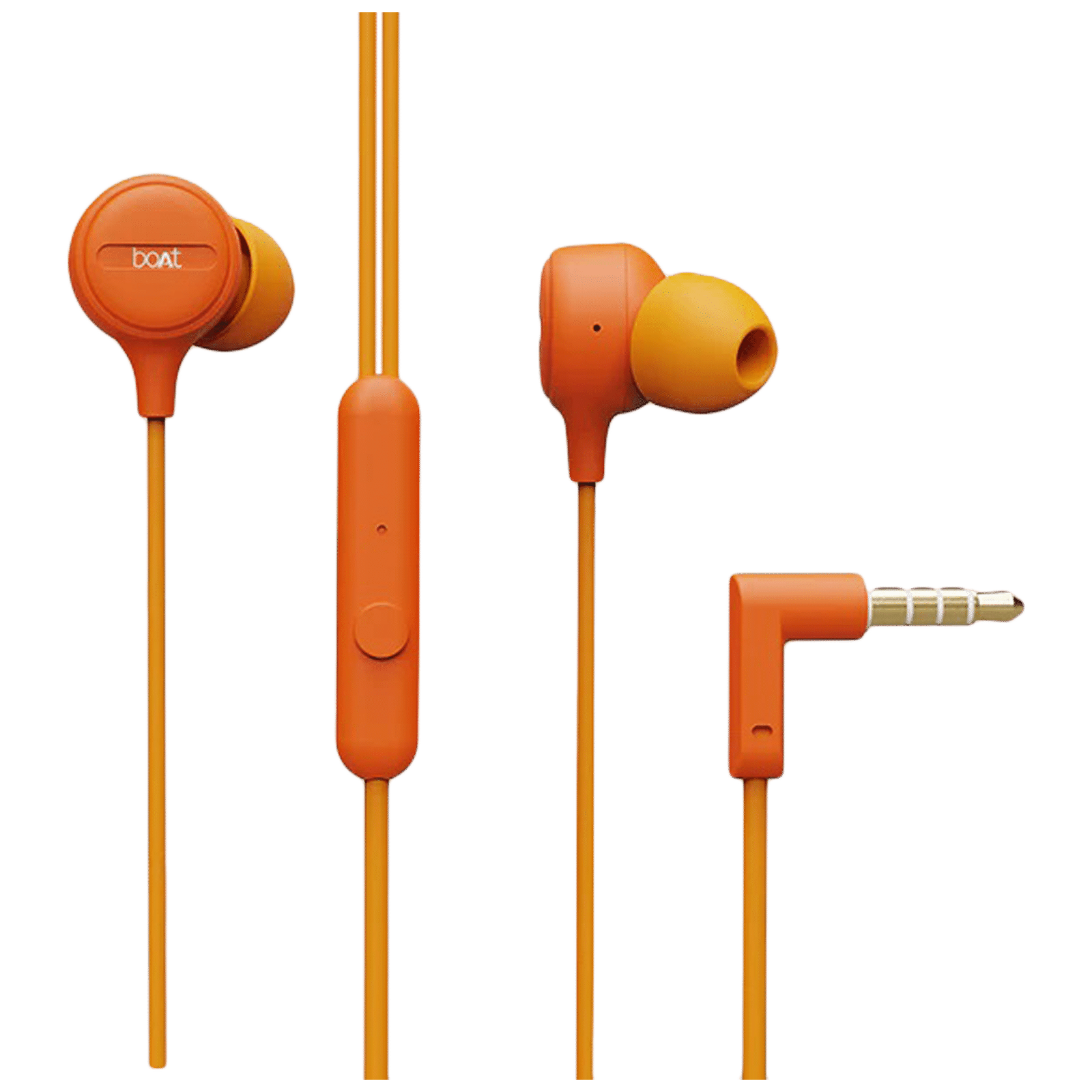 boAt Bassheads 103 Wired Earphone with Mic (In Ear, Orange)