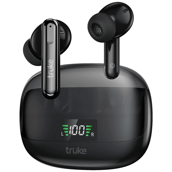 truke Buds Vibe F220 TWS Earbuds with Active Noise Cancellation (IPX5 Water Resistant, Fast Charging, Black)_1