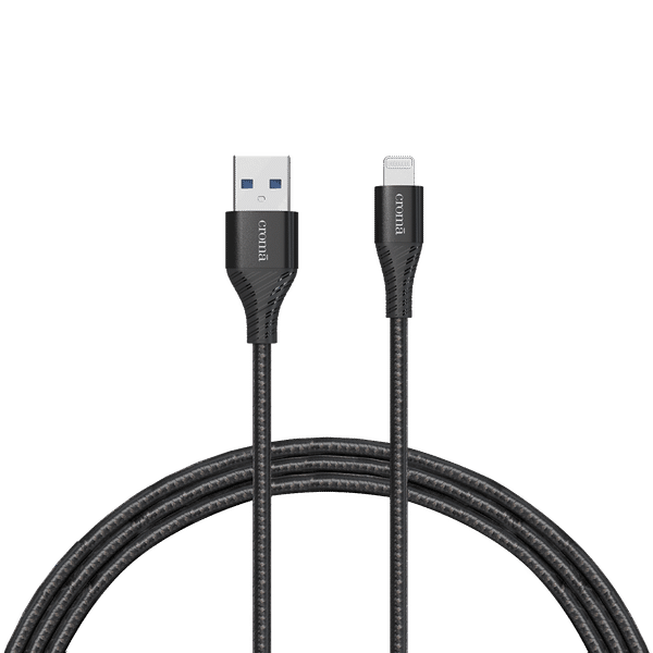 Croma Type A to Lightning 3.9 Feet (1.2M) Cable (Apple Certified, Black)_1