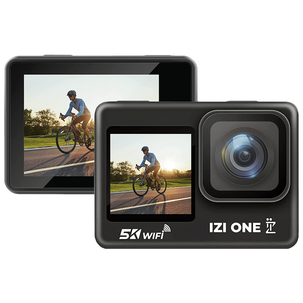 IZI ONE 5K and 48MP 30 FPS Waterproof Sports Action Camera with Wide Angle Lens (Black)_1