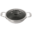AUFLA NTHC 1.5L Non Stick Aluminium & Stainless Steel Kadhai with Glass Lid (Induction Compatible, Honeycomb Coating, Silver)_4