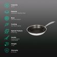 AUFLA NTHC Non Stick Aluminium & Stainless Steel Fry Pan (Induction Compatible, Honeycomb Coating, Silver)_3