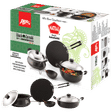 Anjali Black Emerald Carbon Jade Gift Set 4 Pcs Cookware Set (Even Heat Distribution, Black)_1