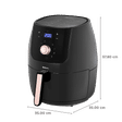 Balzano 5.5L 1700 Watt Digital Air Fryer with Rapid Heat Circulation Technology (Black)_2