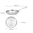 BERGNER Argent Triply 1.5L Non Stick Stainless Steel Fry Pan (Induction Compatible, Even Heat Distribution, Silver)_2