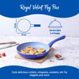 WONDERCHEF Royal Velvet 5 Pcs Non Stick Aluminium Cookware Set (Induction Compatible, Even Heat Distribution, Blue)_4