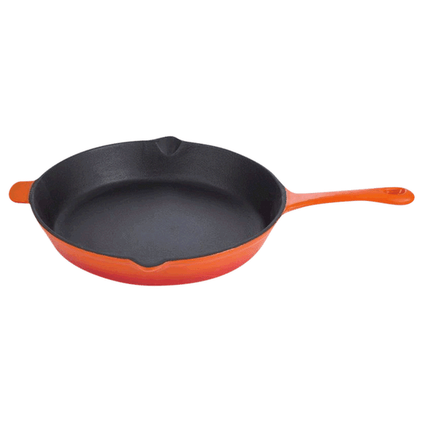 BERGNER Eros 1L Non Stick Cast Iron Fry Pan (Induction Compatible, Dishwasher Safe, Orange)_1