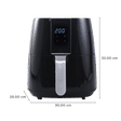WONDERCHEF Prato 3.8L 1450 Watt Digital Air Fryer with Rapid Air Technology (Black)_2