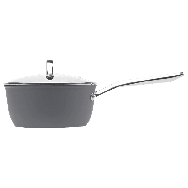 sabichi Haden Perth 2.5L Non Stick Stainless Steel Sauce Pan with Glass Lid (Induction Compatible, Even Heat Distribution, Grey)_1