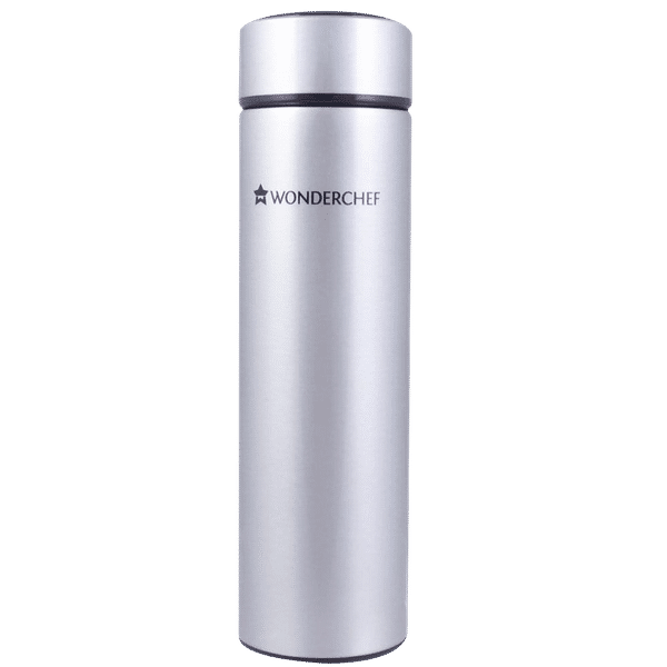 WONDERCHEF Nutri-Bot 480ml Stainless Steel Hot & Cold Double Wall Flask (BPA Free, Silver)_1
