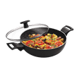 treo ProCook Non Stick Cook Pot with Glass Lid (Induction Compatible, Scratch & Wear Resistant, Black)_1