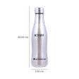 WONDERCHEF Acti-Bot 650ml Stainless Steel Single Wall Water Bottle (BPA Free, Silver)_2