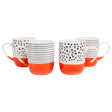 sabichi Haden Tangerine Bone China Mug (Set of 4, Dipped Base, White/Orange)_1