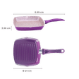 WONDERCHEF Royal Velvet 1.8L Non Stick Aluminium Casserole (Even Heat Distribution, Purple)_2