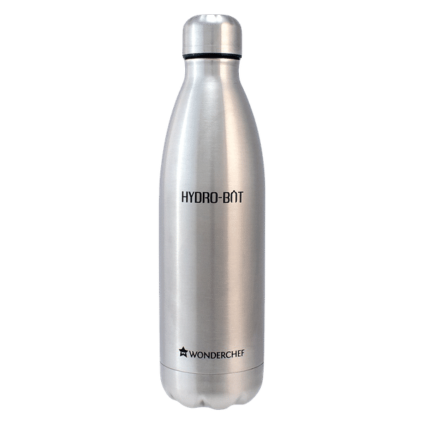 WONDERCHEF Hydro-Bot 500ml Stainless Steel Single Wall Water Bottle (BPA Free, Silver)_1