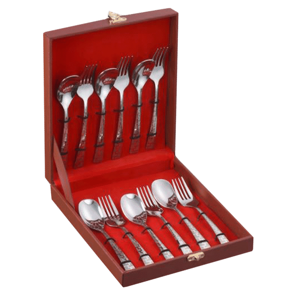 Sanjeev Kapoor 12 Pcs Stainless Steel Cutlery Set (Dishwasher Safe, Silver)_1