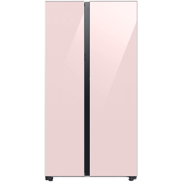 SAMSUNG 653 Litres 3 Star Frost Free Side by Side Door Smart Wi-Fi Enabled Refrigerator with Twin Cooling Plus (RS76CB81A3P0HL, Clean Pink)_1