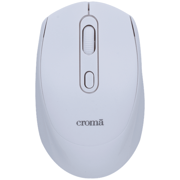 Croma Wireless Mouse (1600 DPI, Scratch Resistance, White)_1