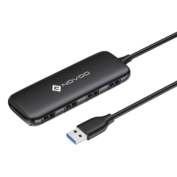 NOVOO 4-in-1 USB 3.0 Type A to USB 2.0 Type A, USB 3.0 Type A USB Hub (5 GbpsData Transfer Rate, Black)_1