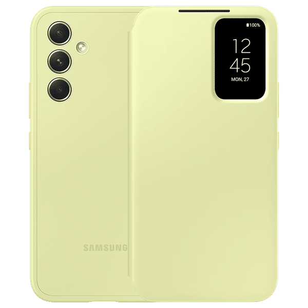 SAMSUNG Flip Case for Galaxy A54 (Display Window, Lime)_1