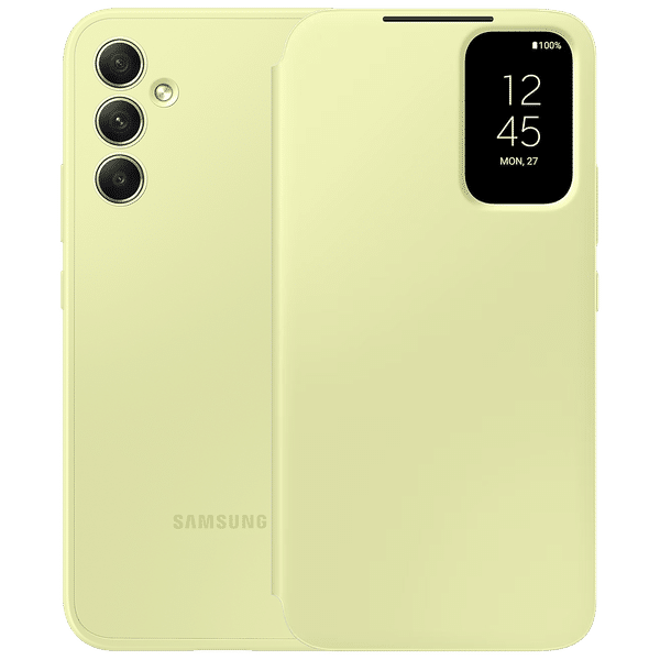 SAMSUNG Flip Case for Galaxy A34 (Smart View, Lime)_1
