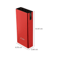 urbn 20000 mAh 20W Fast Charging Power Bank (2 Type A, 1 Type C & Micro B, Premium Carbon Fibre Texture, LED Charge Indicator, Red)_2