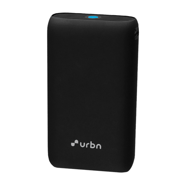 urbn Nano 10000 mAh 20W Fast Charging Power Bank (1 Type A & 1 Type C, 12 Layer Circuit Protection, Black)_1