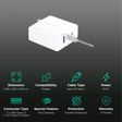 Sortd GaN 65W Type A & Type C 3-Port Fast Charger (Adapter Only, 13 Safety Protection, White)_2