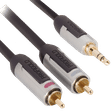 PROFIGOLD PROA3401 PVC 1 Meter 3.5mm Stereo to RCA Audio Cable (IAT Technology, Anthracite)_3