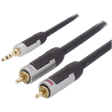 PROFIGOLD PROA3401 PVC 1 Meter 3.5mm Stereo to RCA Audio Cable (IAT Technology, Anthracite)_4