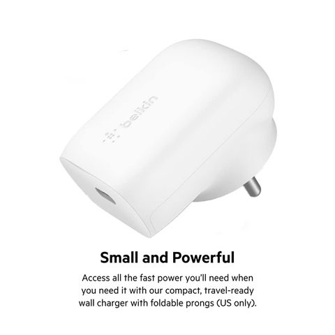 Belkin BoostCharge 30W Type C Fast Charger (Adapter Only, Dynamic PPS Technology)