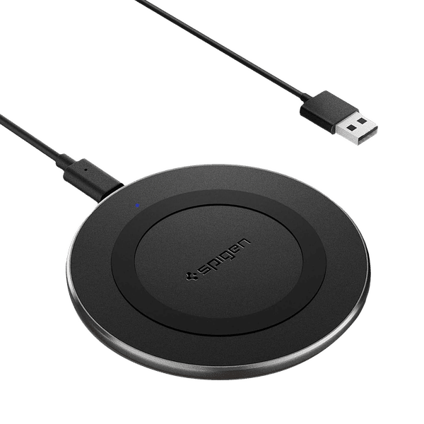 spigen 15W Wireless Charger for iPhone 14/13/12/11, Samsung Galaxy S22/S21/S20 & OnePlus 9/9 Pro (Air Boost Technology, Black)_1