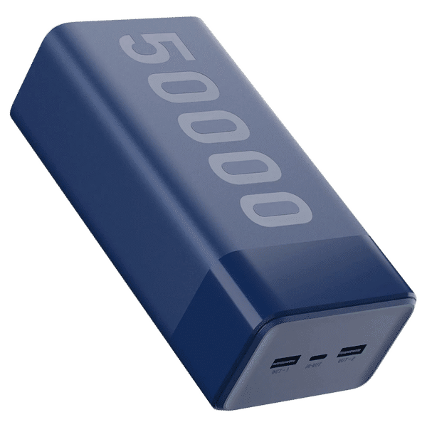 ambrane Stylo Max 50000 mAh 20W Fast Charging Power Bank (2 Type A and 1 Type C Ports, Quick Charge 3.0, Blue)_1