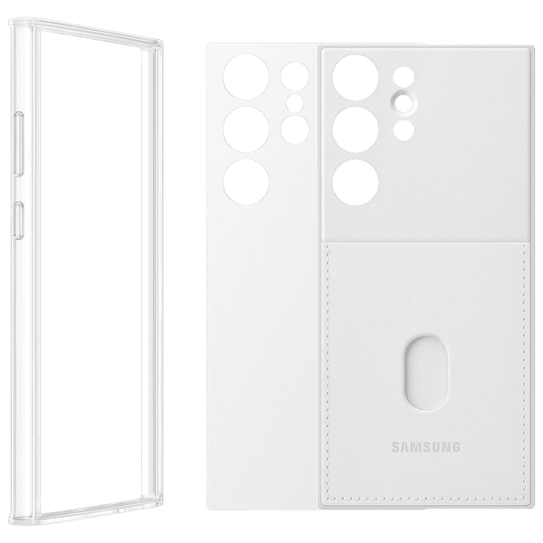 SAMSUNG Soft Bio Back Case for Galaxy S23 Ultra (Card Holder, White)_1