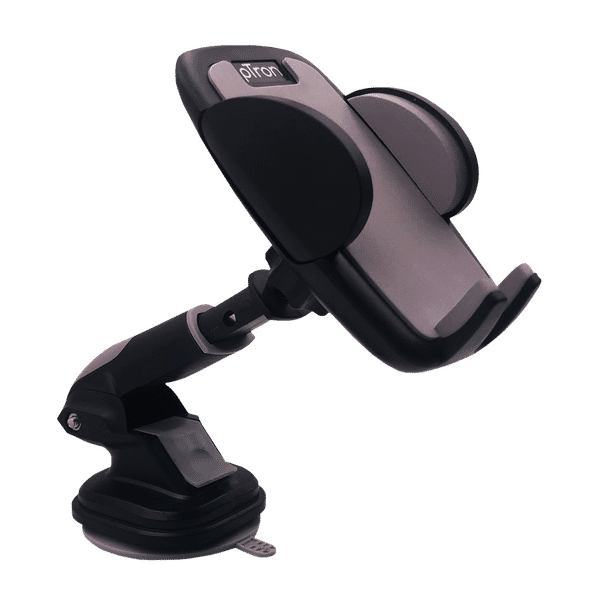 pTron Mount ST4F Adjustable Car Mount Phone Holder for Dashboard & Windshield (360° Rotating Clamp, Black)_1