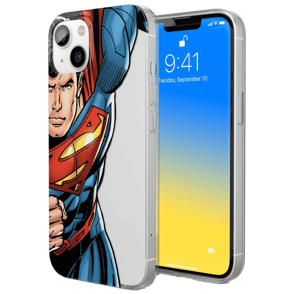 macmerise Speed It Like Superman Back Cover for Apple iPhone 14 (Wireless Charging Support, Multi Color)_1