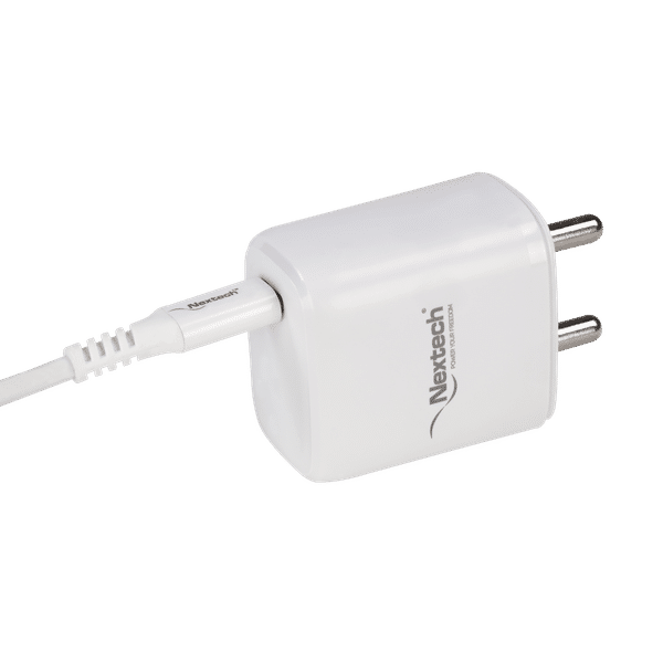 Nextech 20W Type C Fast Charger (Adapter Only, Surge Protection, White)_1