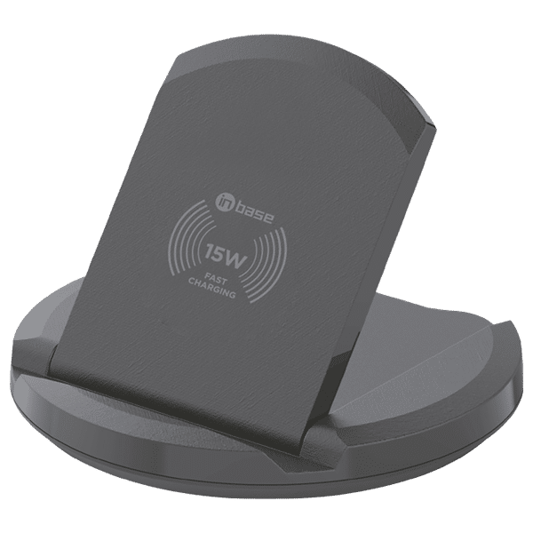 in base Ether WL151 15 Watts Wireless Charging Stand for Samsung, Honor, Xiaomi, iPhone 12, 12 Pro, 12 Pro Max, 11, 11 Pro, X, XS (Qi Certified, Over Charging Protection, Black)_1