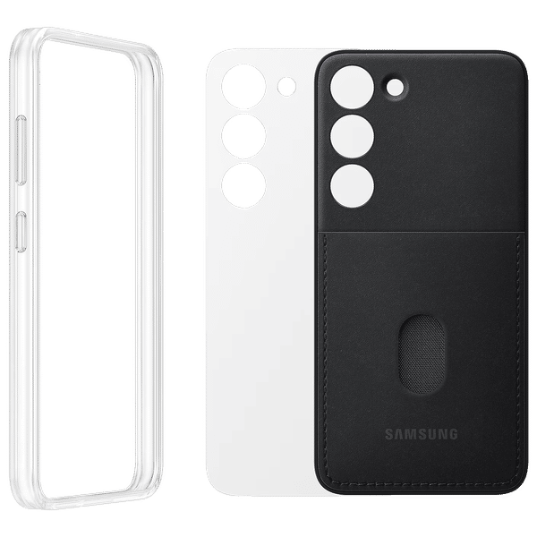 SAMSUNG Frame Back Cover for SAMSUNG Galaxy S23 (Two Looks In One, Black)_1