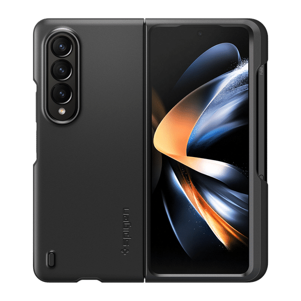 spigen Thin Fit Pro TPU & Polycarbonate Back Case for SAMSUNG Galaxy Z Fold 4 (Wireless Charging Compatible, Black)_1