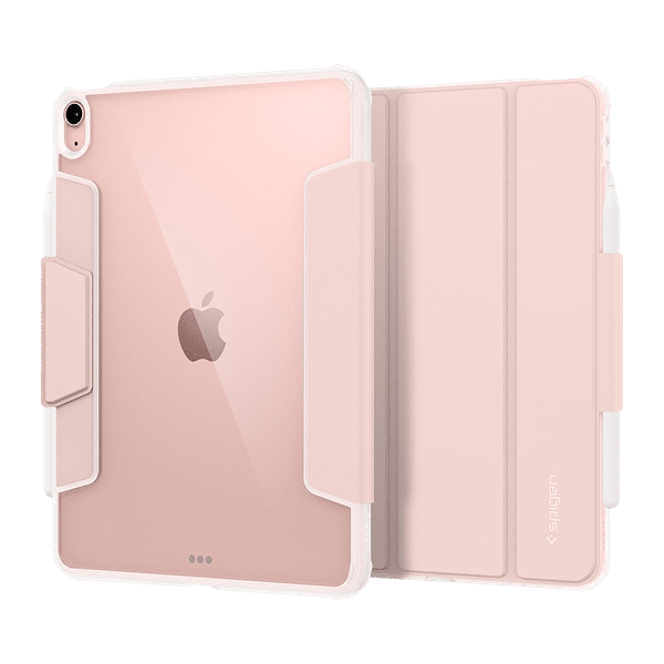 spigen Ultra Hybrid Pro Polycarbonate Flip Cover for Apple iPad Air 10.9 Inch (Apple Pencil Functions, Rose Gold)_1