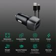 ultraprolink Mach 24W Type A 2-Port Car Charger (Type A to Type C Cable, Smart Charge, Black)_2